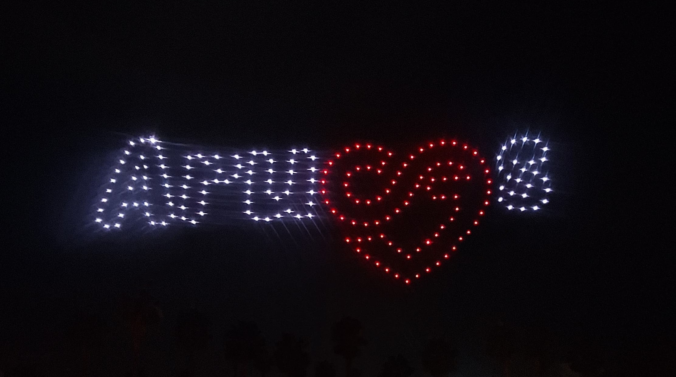 Drone show in Arucas (Canary Islands)